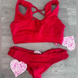 SUMMER LUXE SWIMWEAR BIKINI ❤️ Red ❤️ size S